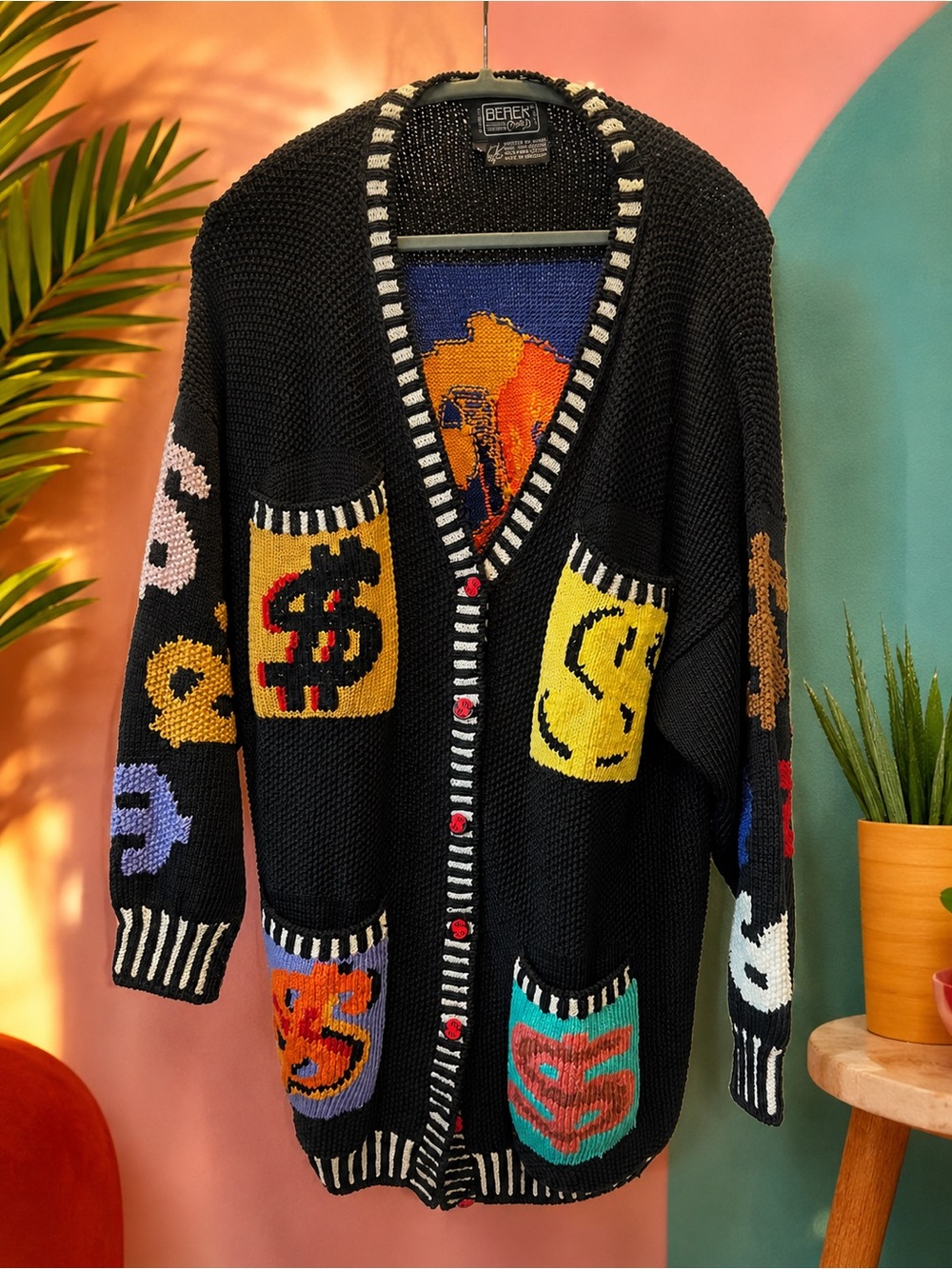 Vintage Berek Chunky Knit Cardigan - Handmade 1990s